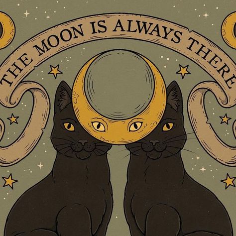 Thiago Corrêa on Instagram: "The moon is always there even when you can’t see it 🌙  #illustration #illustrationartists #illustrations #tarot #tarotcard #tarotdeck #cat #cats #catillustration #catsofinstagram #catlovers #zodiac #horoscope #astrology #horoscopo #moon #blackcat" Tarot Widget, Astrology Illustration, Tarot Moon, Modern Day Hippie, Witch Wallpaper, Inktober 2024, Magic Cat, Art 2024, Cat Motif