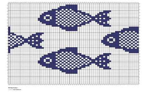 Blue Fish Chart Knitting by annascomer | Chart Minder Seagull Knitting Chart, Knitting Fish Pattern, Simple Cute Cross Stitch Patterns, Knit Motif Pattern Charts, Fish Sweater Knitting Pattern, Knit Fish Pattern, Fish Grid Pattern, Fish Knitting Chart, Knitting Motifs Charts