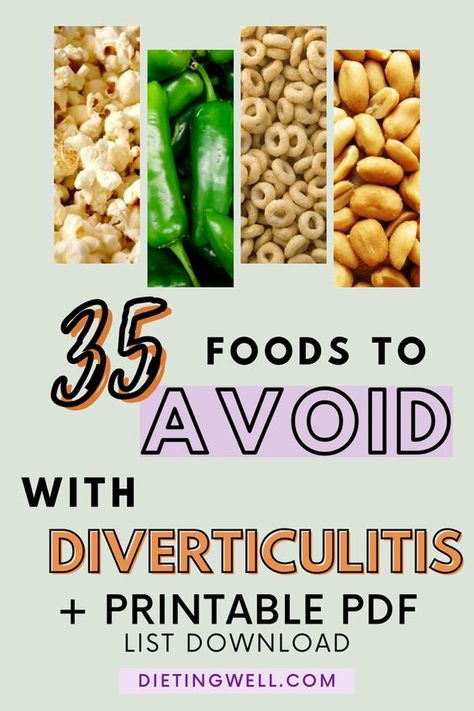 🚫🍽️ Discover the Ultimate Printable Guide: 35 Foods to Avoid with Diverticulitis! 📋🛡️ Take charge of your health and make informed choices with this comprehensive list. Say goodbye to discomfort and hello to a well-balanced diet! 🌱✨ diverticulitis, digestive health, printable diverticulitis guide, diverticulitis food list Diviticulitis Diet, Stomach Fat Burning Foods, Low Fiber Diet, List Of Foods, Healing Remedies, Well Balanced Diet, Foods To Avoid, Food List, Fat Burning Foods