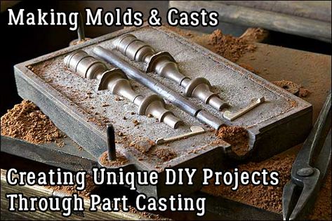 Metal Casting Molds, Diy Forge, Metal Jewelry Making, Metal Fab, Living History Museum, Mold Casting, Metal Bending, Metal Working Projects, Aluminum Cans