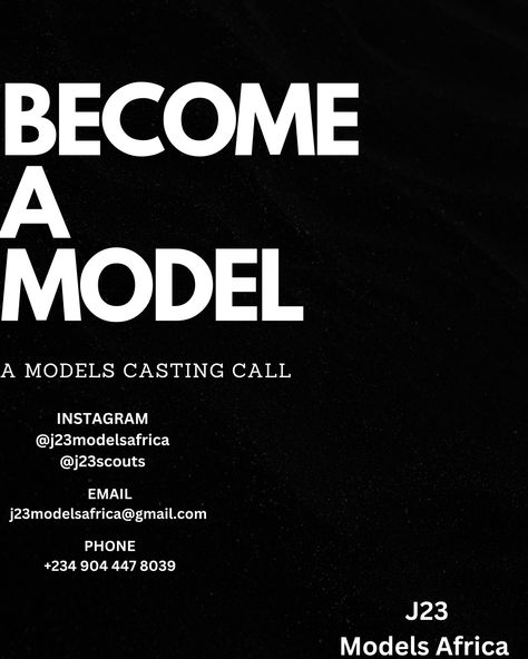 Based in Lagos Only 📌 An Open Casting Call ; This is a Physical Models Casting Call for All Models including Seasoned Models/Models who weren’t picked via online /Models who applied late online . This is another chance for you ! ��📍Commercial Models 📍Glamour Models 📍Runway Models 📍Brand Promotions For more informations to Attend this Casting Call ;Kindly send a dm #tagafriend #models #modelswanted #commercialphotography #runwaymodel #glamourmodel #brandpromotion #modelscastingcall #... Model Management Agency, Glamour Models, Casting Models, Waxing Services, Model Casting, Model Runway, Models Wanted, Model Call, Casting Call