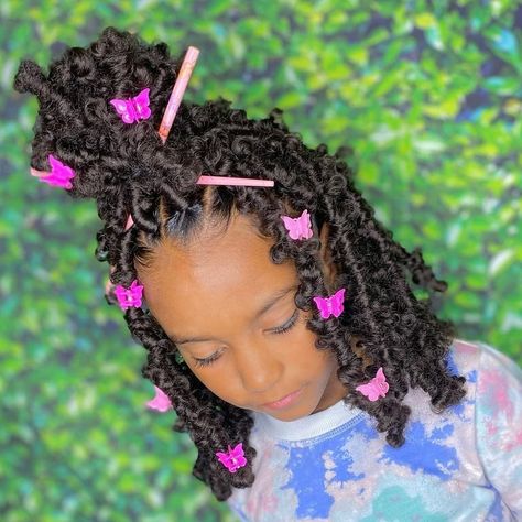 Kids Butterfly Locs, Baby First Birthday Cake, Kid Braid Styles, Butterfly Locs, Faux Locs Hairstyles, Kids' Braids, Girls Hairstyles Braids, Black Hair Care, Braids For Kids