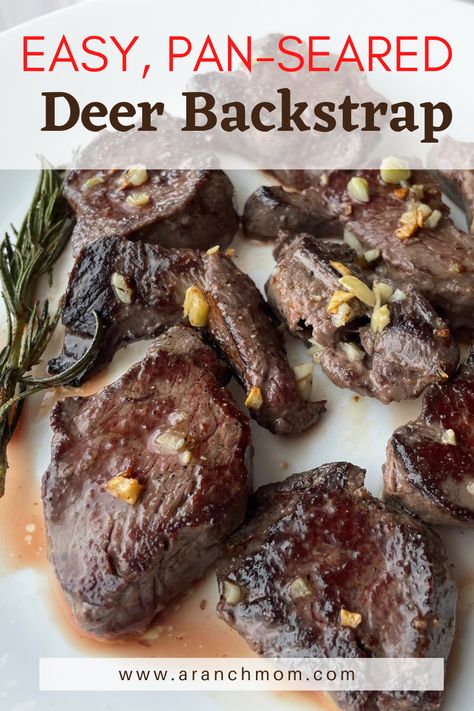 Cooking Deer Backstrap, Deer Backstrap Recipes Skillet, Baked Venison Backstrap, Fried Deer Backstrap, Venison Backstrap Recipes Cast Iron, Deer Back Strap Recipes Crockpot, Deer Backstrap Recipes Oven, Deer Back Strap Recipes, Back Strap Venison Recipe