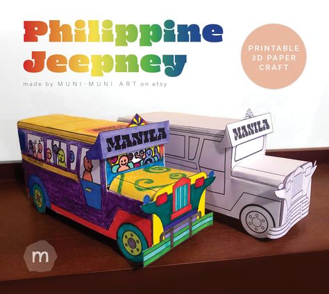 Philippine Local Products, Philippine Decor Ideas, Philippines Arts And Crafts, Philippines Crafts For Kids, Filipino Crafts For Kids, Philippines Craft, Filipino Crafts, Filipino Jeepney, Philippine Jeepney