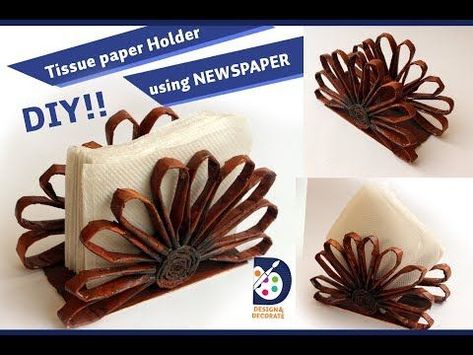 Pin on KORPICE OD NOVINA Tissue Paper Holder Diy Craft Ideas, Tissue Paper Holder Diy, Tissue Holder Ideas, Pops Decoration, Diy Tissue Holder, Best From Waste Ideas, Newspaper Diy, Newspaper Crafts Diy, Creative Napkins