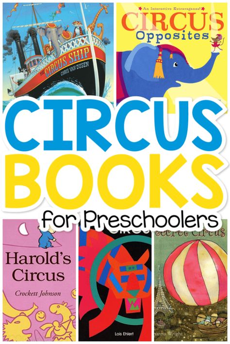 Circus Daycare Activities, Circus Theme Lesson Plan Preschool, Circus Theme Kindergarten, Circus Dramatic Play Preschool, Circus Preschool Activities, Preschool Circus Theme, Preschool Carnival, Circus Books, Circus Preschool