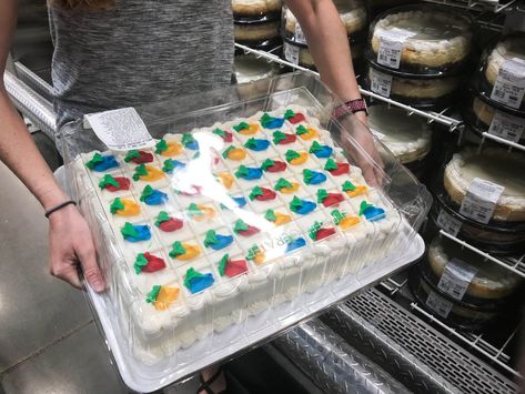 Costco Half-Sheet Cakes Aren't On Shelves (But You Can Still Get Them) Diy Costco Cake, Costco Birthday Cake Hack, Costco Sheet Cake Hack, Costco Dessert Table Party Ideas, Costco Cake Makeover, Costco Cake Designs, Costco Cake Hack, Costco Birthday Cakes, Costco Cakes