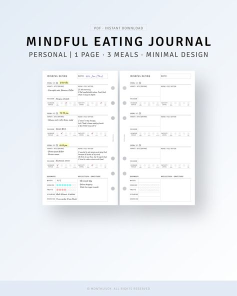 Personal, Mindfulness Eating Food Log Tracker, Intuitive Eating Habit Journal, Daily Nutrition Food Sensitivities Book, Instant Download PDF assignmentplanner #7daymealplanner #productplannerprintable📈. Food Journal Intuitive Eating, Diary Tracker, Eating Journal, Meal Diary, Nutrition Journal, Habit Journal, Food Journal Printable, Hunger Scale, Food Journal Template