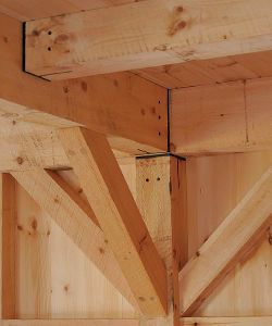 Build an Antique-Style Post-and-Beam Shed with Modern Construction Details - Fine Homebuilding Post And Beam Shed, Modern Post And Beam, Barn Conversion Interiors, Timber Frame Joinery, Post And Beam Construction, Post Frame Construction, Fine Homebuilding, Deck Framing, Modern Construction