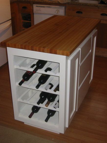 Kitchen island wine rack. Kitchen Island With Wine Storage, Kitchen Island With Wine Rack, Island With Wine Rack, Cabinet Update, Kitchen Sliding Doors, Kitchen Cabinet Door Styles, Portable Kitchen Island, Natural Wood Kitchen, Kitchen Wine Rack