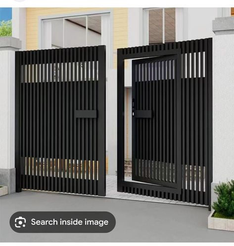 [Sponsored] 58 Modern Gate Design Entrance Advice To Find Out At Once #moderngatedesignentrance Main Grill Gate Design, Modern Front Gate Design, House Front Gate, Pagar Modern, Modern Steel Gate Design, Modern Main Gate Designs, Main Gates, Home Gate Design, Gate Designs Modern