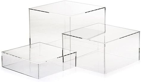 Acrylic Risers, Cube Display, Acrylic Display Box, Design Art Nouveau, Display Risers, Acrylic Display Stands, Store Fixtures, Cake Display, Display Stands