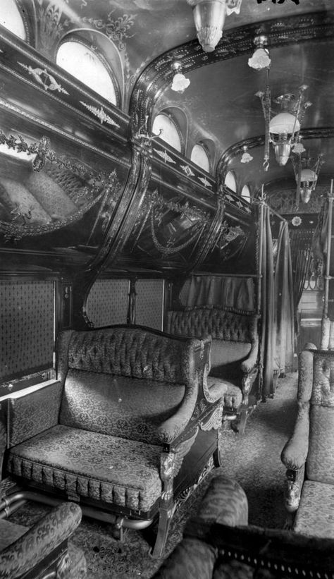 Train Travel in the 1800s - These photos will take you inside the Rococo period Pullman train car. ... Orient Express Train, Pullman Train, Pullman Car, Company Town, Old Trains, Old Train, Orient Express, Train Car, Abandoned Buildings