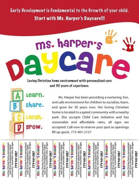 A remarkable In-Home Child Care Flyer Template Free Design, the 1st Free Child Care Flyer Templates Word Reference by 2 Package. Daycare Advertising Ideas, Daycare Advertising, Preschool Flyer, Daycare Flyer, Daycare Setup, Ashley Barnes, Daycare Organization, Daycare Business, Home Childcare