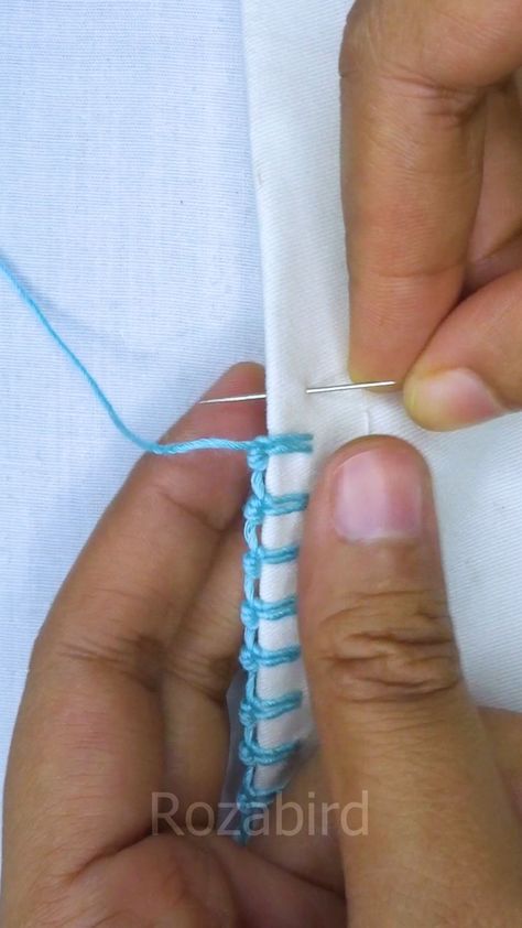 RozaBird | 🔥 Superb border embroidery tutorial! #border #cute #embroidery #trending #handembroidery #diy #viral #content #support #useful… | Instagram Border Stitch, Silk Ribbon Embroidery Patterns, Embroidery Lessons, Diy Embroidery Designs, Crochet Lace Edging, Diy Embroidery Patterns, Stitch Tutorial, Basic Embroidery Stitches, Couture Sewing Techniques