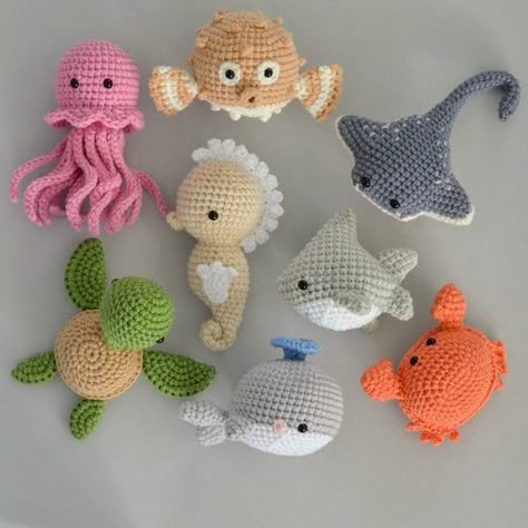 Sea Animals Baby Gift Crochet Fish Sea Baby Shower - Etsy Australia Crochet Ocean Animals, Baby Gift Crochet, Crochet Fish Patterns, Toy Fish, Crochet Baby Gifts, Crochet Fish, Crochet Nursery, Crochet Christmas Gifts, Sea Baby Shower