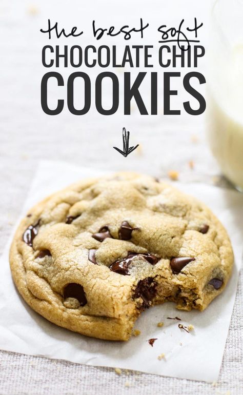 Best Soft Chocolate Chip Cookies, Thick Chocolate Chip Cookies, Soft Chocolate Chip Cookies Recipe, Resepi Biskut, Soft Chocolate Chip Cookies, Chocolate Chip Cookies Recipe, Chocolate Cookie Recipes, Best Chocolate Chip Cookie, Deilig Mat