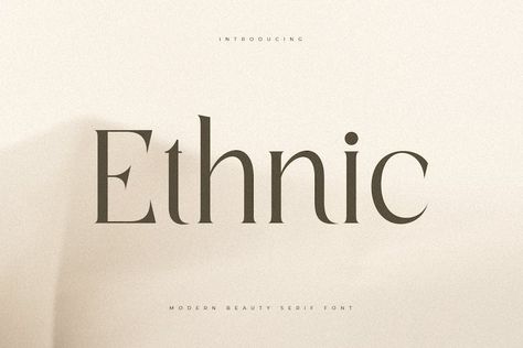 Ethnic is a Luxury Modern Serif font that we created special for elegant branding needs, with unique shape will be ready to add value of your brand. It so nice to leverage designer or product owner that need solutions to make their design look more stylish and modern. And specially for Ethnic font, We prepared […] The post Ethnic Font appeared first on Free Font Download. Logo Serif Font, Modern Serif Fonts Free, Elegant Fonts Free, Nice Fonts, Free Typography Fonts, Modern Fonts Free, Product Owner, Boutique Names, Free Commercial Fonts