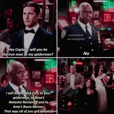 Brooklyn Nine Nine Funny, Brooklyn 99, Dc Memes, Brooklyn Nine Nine, Marvel Jokes, Marvel X, Avengers Funny, Marvel Funny, Marvel Memes