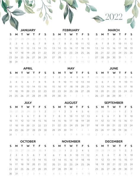 A Stunning 2021 2022 Calendar Printable For Your Favorite Planner Online Bullet Journal, Botanical Calendar, World Of Printables, Kalender Design, Today Calendar, 2022 Calendar, Free Calendar, Printable Calendar Template, Monthly Calendar Printable