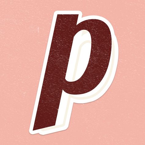 Letter P font printable a to z stylish lettering alphabet | free image by rawpixel.com / jingpixar Abjad Lettering A-z, Letter P Font, Letter K Font, Handwritten Fonts Alphabet, P Letter Design, 70s Lettering, Cursive Fonts Handwritten, 70s Font, Lettering Fonts Design