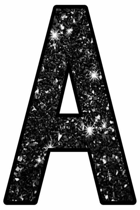 Glitter Letters, Bubble Letters, Islamic Pattern, Letter A, White Letters, Alphabet Letters, Black Letter, Letter Set, Fonts Alphabet