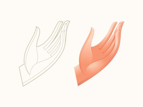 Hand Study, Flat Design Illustration, Hand Gesture, Hand Logo, Drawing Images, Character Design Animation, Animation Design, Logo Illustration, Hand Art