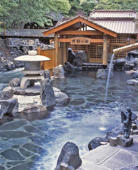 Takaragawa Onsen, Onsen Bath, Onsen Ryokan, Onsen Japan, Japanese Onsen, Japanese Hot Springs, Japanese Bath, Japanese Style House, Traditional Japanese House