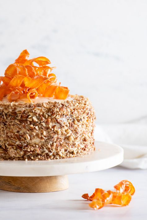 The Best Moist Carrot Cake - The Gourmet Larder Cake Toppings Decoration, Best Carrot Cake Ever, Carrot Cake Topping, Carrot Cake Decoration, Moist Carrot Cake, The Best Carrot Cake, Candied Carrots, Moist Carrot Cakes, Best Carrot Cake