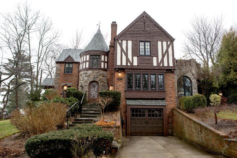 On the Market in the New York Region - The New York Times Tudor House Exterior, English Tudor Homes, Tudor Style Homes, Tudor House, Tudor Style, Half Bath, English Cottage, Sims House, Brick House