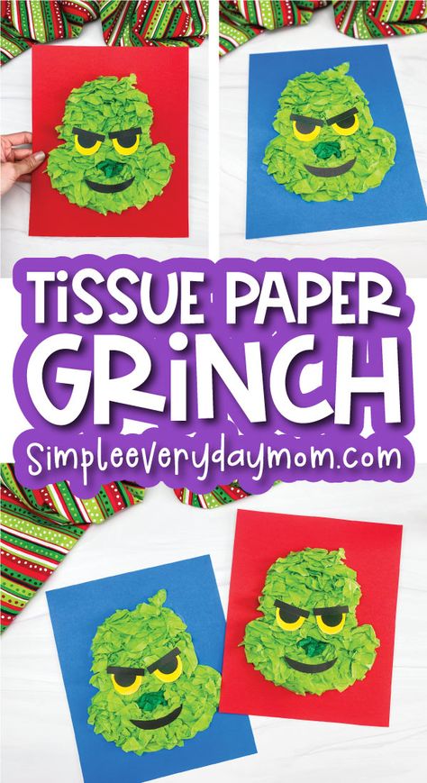 Grinch Craft Ideas For Kids, Grinch Craft For Kindergarten, Grinch Craft Preschool, Pre K Grinch Craft, Grinch Crafts For Kids Art Projects, Grinch Projects Preschool, How The Grinch Stole Christmas Activities Preschool, Grinch Christmas Crafts For Kids, Grinch Activities For Kids Free Printable