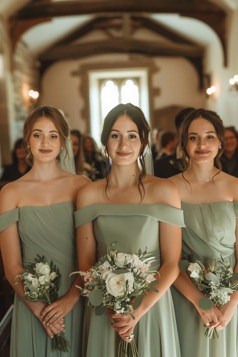 Capture the essence of bohemian charm with 42 bohemian sage green bridesmaid dresses, perfect for a free-spirited wedding celebration. Embrace the whimsy of nature and love. #BohoWedding #FreeSpiritedSage Sage Bridemaids Dresses, Sage Green Gown Bridesmaid, Teal Green Wedding Theme, Olive Green Wedding Aesthetic, Bridesmaid Sage Green Dresses, Sage Dress Bridesmaid, Olive Green Dress Outfit Wedding, Green Dresses Bridesmaid, Pale Green Bridesmaid Dresses