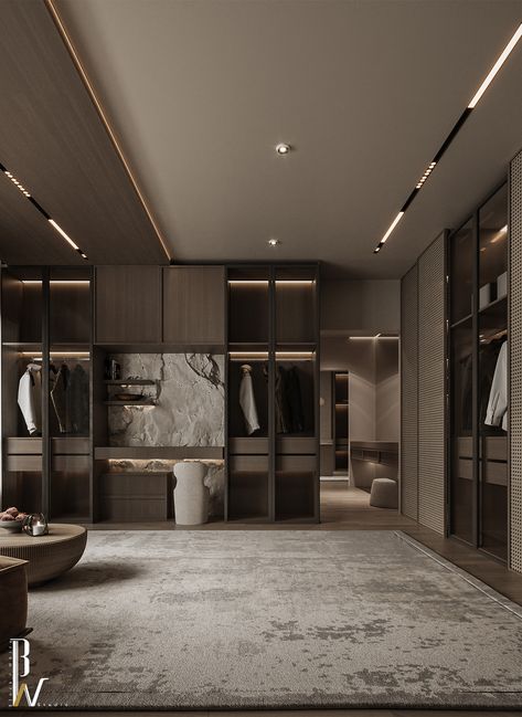 Master Dressing Room. :: Behance Big Dressing Room, Wardrobe Joinery, Master Dressing Room, Big Safe, Luxurious Dressing Room, Master Wardrobe, Guest Bathroom Design, Wardrobe Interior, Architectural Design Studio