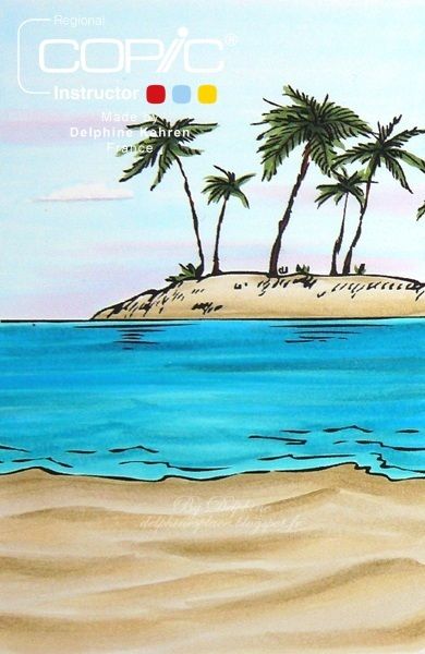 Copic Marker Europe: Tutorial - Colouring Smooth Sand Sand Drawings Beach Easy, Beach Marker Drawing, How To Draw Sand, Beach Sand Drawing, Sakura Jelly, Copic Blending, Hair Template, Marker Techniques, Copic Techniques