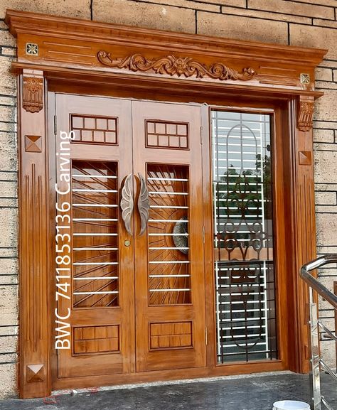 Maharaja Door Design, Single Main Door Designs, Main Door Design Photos, Main Doors, House Main Door, House Front Door Design, Modern Exterior Doors, House Main Door Design, Single Door Design