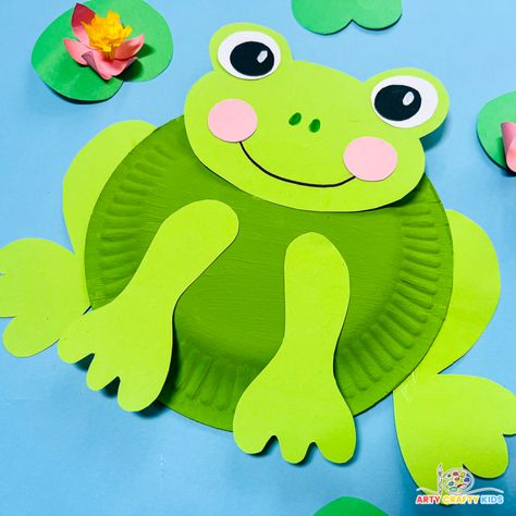 Frog Paper Plate Craft, Easy Frog Craft, Frog Pictures Cute, Toad Craft, Frog Crafts For Kids, Frog Cycle, Frog Activity, Frog Crafts Preschool, Frogs Preschool