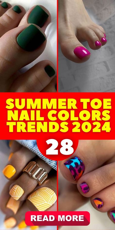 Trendy Summer 2024 Pedicure Colors: Hot Styles for Your Toes