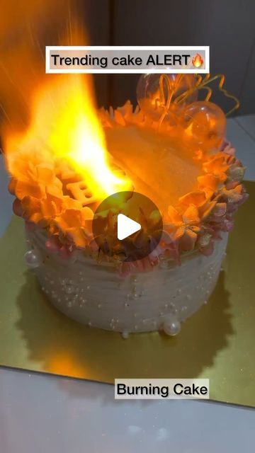 AmourDuCake on Instagram: "New burnt cake by @rachna_panchal_  Its so original" Burn Cake Birthday, Burn Cake Ideas, Smear Cake, October Birthday Cake, Burn Cake, Geology Cake, Burnt Cake, Scary Cakes, Fire Cake