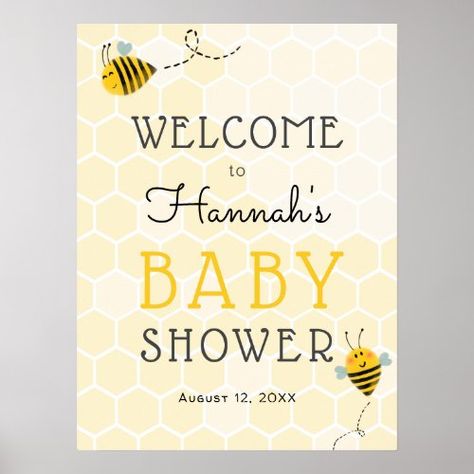 $18.60 | Bee Baby Shower Welcome Sign #shower sign, welcome sign, baby shower, welcome poster, bee, baby, beeday, sweet as can bee, mommy to bee Bee Baby Shower Ideas, Bee Themed Birthday, 10 Birthday Party, Bee Themed Birthday Party, Welcome Text, 1st Bee Day, 1st Birthday Party Decor, Sweet As Can Bee, Bee Yourself