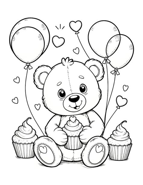 Free Printable Teddy Bear Coloring Pages Easy Winter Drawings, Unicorn Pokemon, Astronomical Phenomena, Printable Teddy Bear, Zicxa Photos, Teddy Bear Coloring Pages, Puppy Coloring Pages, Bear Coloring Pages, Pattern Coloring Pages