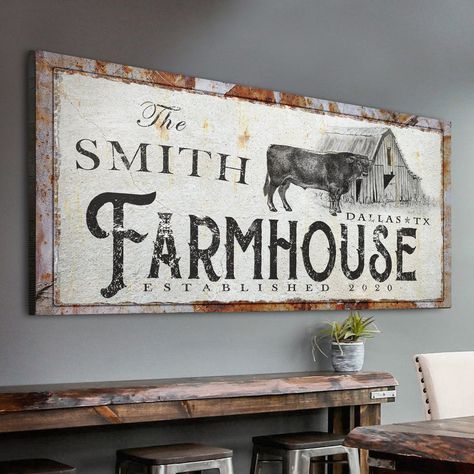 Rustic Chic Wall Decor, Farm Wall Decor, Farm Wall Art, Ranch Sign, Cattle Ranch, Barn Signs, Farm Signs, Farmhouse Art, Farmhouse Wall Art