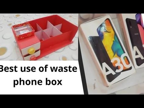 DIY, best use of waste phone box, Phone Box, Best Out Of Waste, Organizing Ideas, Iphone Cover, Cardboard Box, Storage Box, Iphone, Quick Saves, Organising Ideas