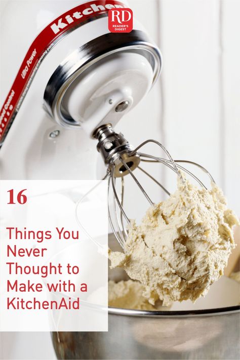 Move over, cookies and cakes. There are new KitchenAid mixer recipes in town. We'll show you how to make the most out of the oh-so-versatile stand mixer with just three basic attachments. #funrecipes #KitchenAid #deliciousrecipes Kitchenaid Mixer Recipes, Kitchenaid Stand Mixer Recipes, Kitchenaid Artisan Mixer, Stand Mixer Recipes, Chicken Lasagna Recipe, Kitchen Aid Recipes, How To Make Lasagna, Mixer Recipes, Cookies And Cakes