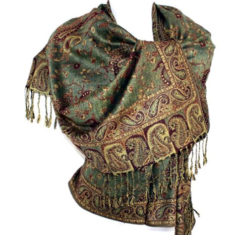 Silver Fever® Jacquard Paisley Pashmina Shawl Scarf Stole Double Sided (Olive/Sand) at Amazon Women’s Clothing store: Fashion Scarves Safari Clothes, Copper Autumn, Raine Whispers, Autumn Accessories, Indian Scarf, True Autumn, Statement Scarf, Silver Scarf, Paisley Shawl