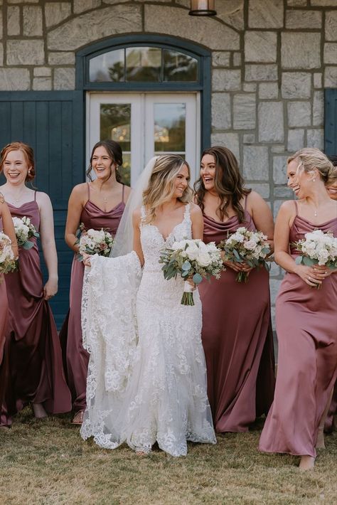 Deep Mauve Bridesmaid Dress, Mauve Silk Bridesmaid Dress, Peony Bridesmaid Dresses, Satin Mauve Bridesmaid Dress, Dark Rose Bridesmaid Dresses, Dusty Pink And Mauve Wedding, Muave Bridesmaid Dresses, Dusty Mauve Bridesmaid Dress, Rosewood Wedding Color