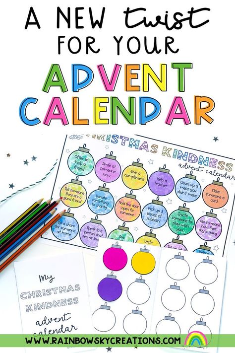 Christmas In The Classroom, Traditional Advent Calendar, Preschool Calendar, Advent Calendar Activities, Christmas Teaching, Kindness Activities, Advent Activities, Christmas Countdown Calendar, School Clubs