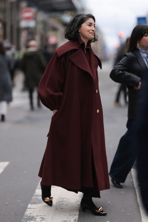 8 Of The Best Winter Coat Trends To Invest In For 2024 | British Vogue Burgundy Coat Outfit, Winter Coat Trends, Burgundy Coat, Best Winter Coats, Leopard Print Coat, Coat Trends, Trends For 2024, Wool Coats, Coat Outfit