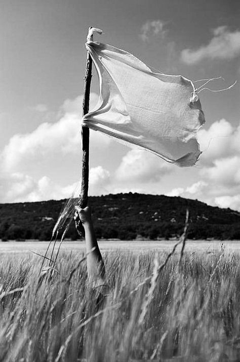 White Flag, A Black, Flag, Black And White, White, Black