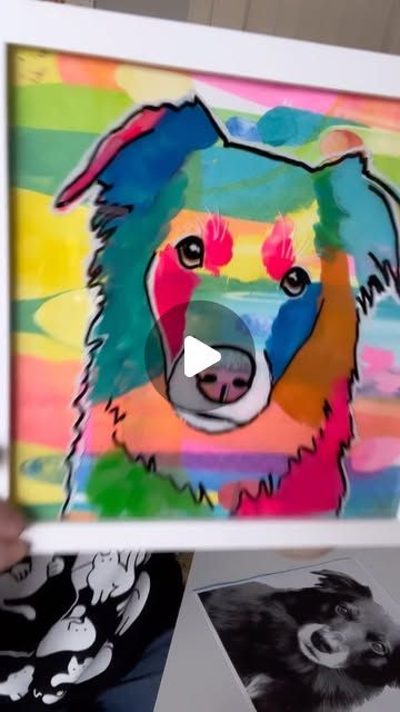 Diy Pet Portrait, Andrea Nelson Art, Andrea Nelson, Paint Your Pet, Im So Happy, Watercolor Ideas, Diy Stuffed Animals, Pet Portrait, Painting Tutorial