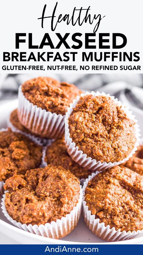 Flaxseed Muffins, Flax Seed Muffins, Keto Breakfast Muffins, Flax Muffins, Baked Breakfast, Muffins Breakfast, Desayuno Keto, Breakfast Muffin, Flax Seed Recipes